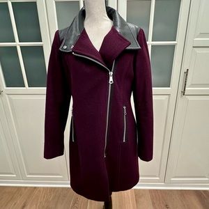 Marc New York faux leather trimmed coat